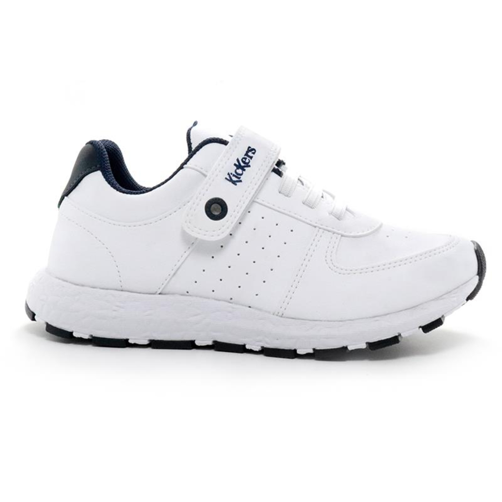 Zapatilla Kickers Colegial ♥ Lile Blanco Azul