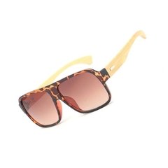 HdCrafter* 0122 Óculos de Sol Masculino Bamboo Madeira Retangular Polarizado - loja online