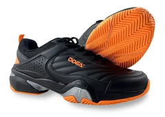 Zapatillas ODEA Negra/Naranja - Para Padel o Tenis - Número 45