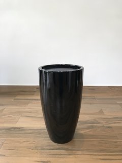 Vaso esmaltado 60x34cm - Preto - loja online