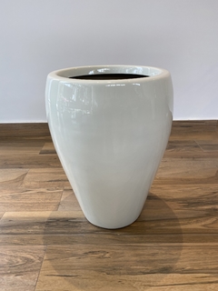 Vaso esmaltado branco off-white - 63cm - comprar online