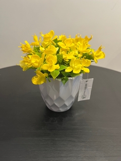 arranjo mini flor artificial 15cm (amarelo)