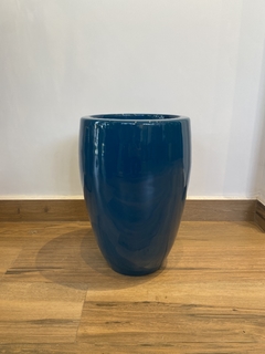 Vaso esmaltado 43x29cm - Verde escuro na internet
