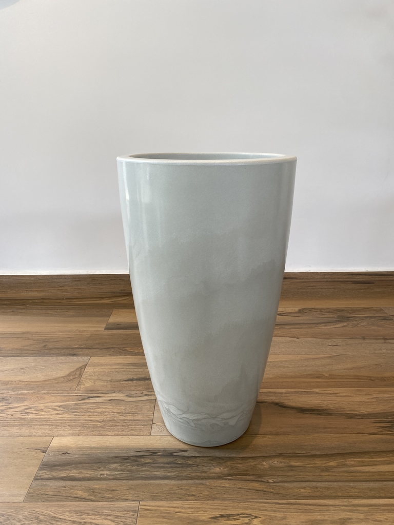 Vaso de Polietileno - 70cm - Branco - Cristal Garden