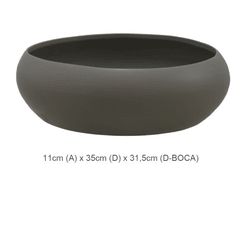 Vaso ceramica - Cinza - 11cm R$199,47