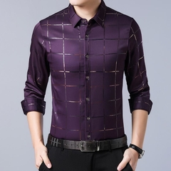 Camisa social masculina Slim Fit Xadrez - comprar online