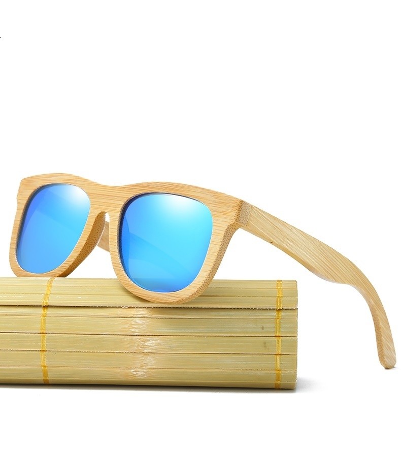 Óculos de Sol com armação em madeira - Frete Grátis