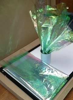 papel iridiscente color