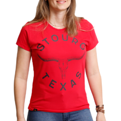 Camiseta Feminina Stouro Texas Vermelho