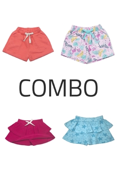 4 Shorts/Ciclistas - Kids Girls (Combo 111)