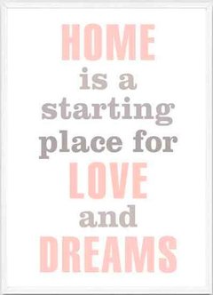 (38) HOME IS A STARTING PLACE ROSA - comprar online