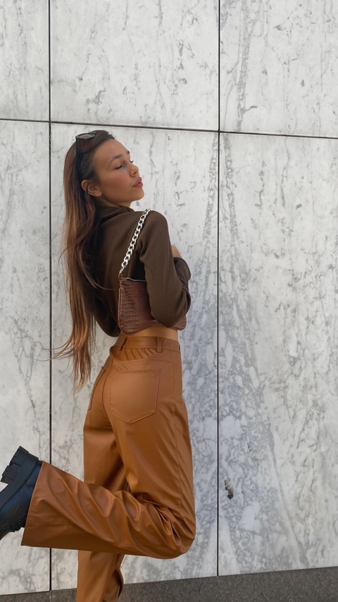 Pantalon engomado camel - Comprar en Seventeen.ng