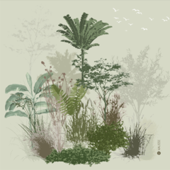 ilustracion verde palmas