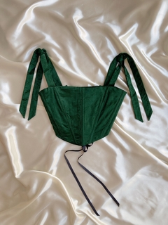 Corset Cisne ❤ Velvet verde (talle 1 y 2)