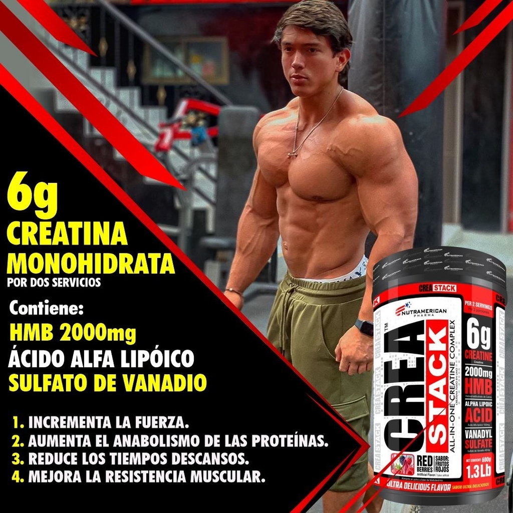 Crea Stack Creatina Monohidrato & HMB 1,3 Lbs