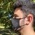 Máscara de proteção Masculina 3D Air Knit Preta com branco na internet