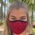 Máscara de proteção feminina 3D AirKnit Vermelha com preto