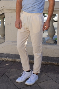 Pantalon de Lino Crudo con elástico