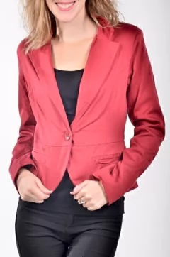 Blazer de gabardina entallado - avellanedaropa