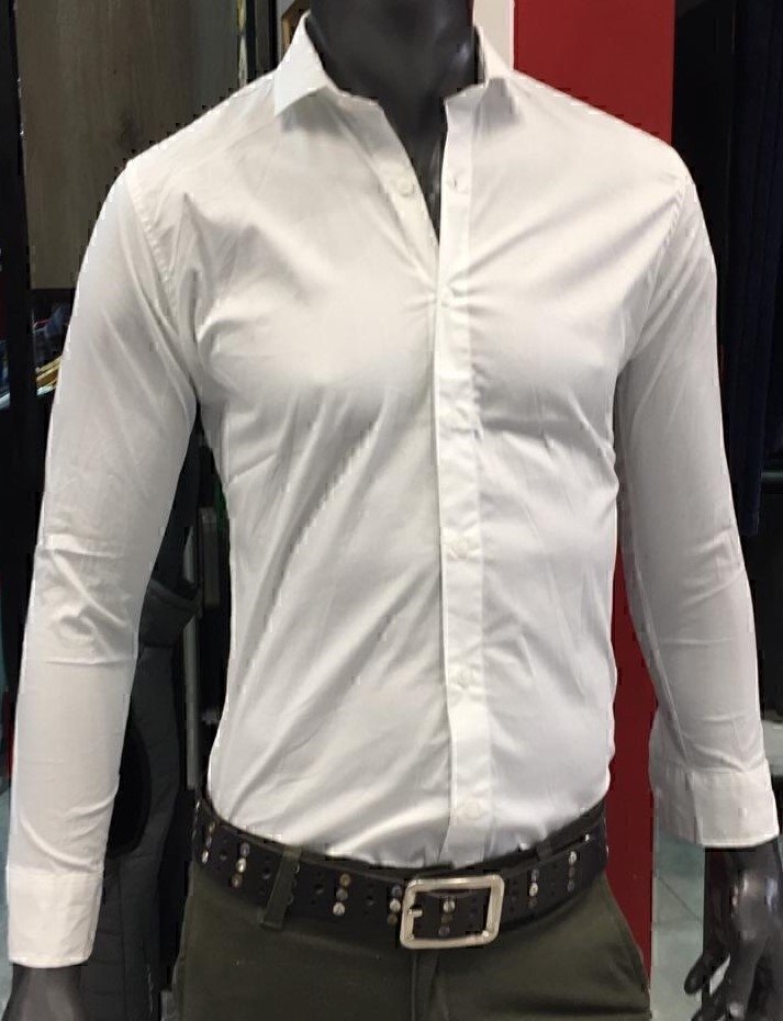 Camisa elastizada de hombre lisa - avellanedaropa