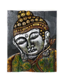 Biombo Buda en madera - Plateado APM110000 - comprar online