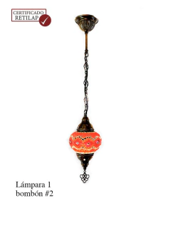 Lámpara turca de techo #2 - Rojo APM105000