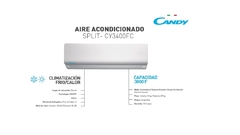 AIRE ACONDICIONADO SPLIT CANDY CY3400FC FRIO CALOR 3400W TAC12-CHSAA - comprar online