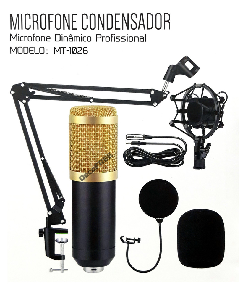 Microfone Condensador MT-1026 - Comprar em DecoFREE