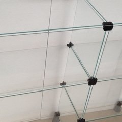 Balcão de vidro central meio de loja 1,00x1,00x0,40cm na internet