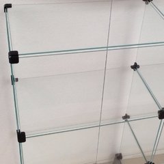 Balcão de vidro central meio de loja 1,20x1,00x0,40cm GC008 - comprar online
