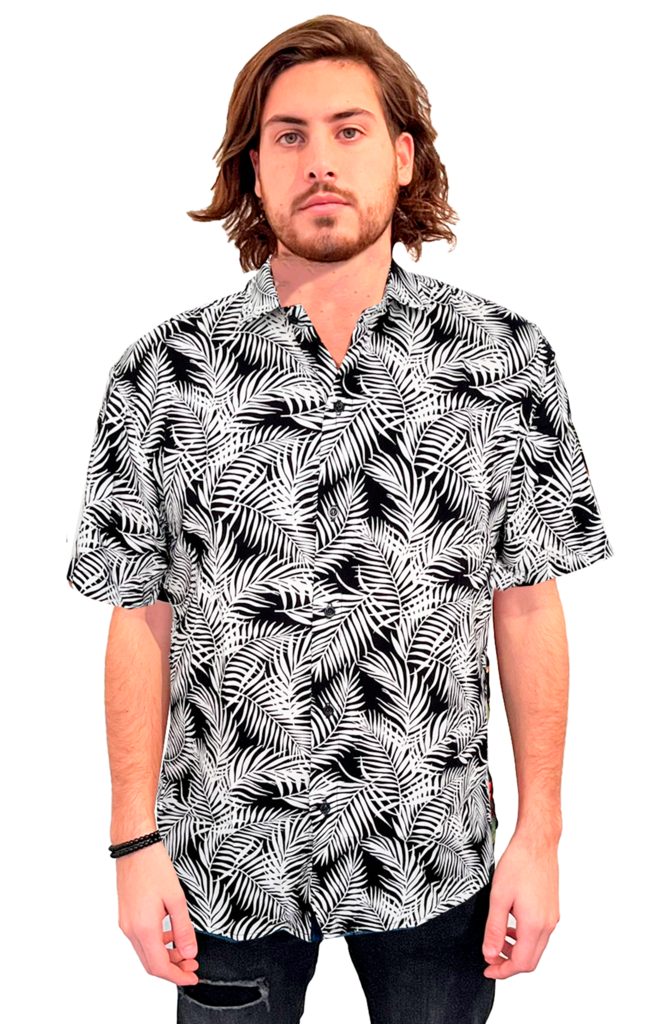 Camisa Hawaiana Blanca y Negra - Comprar en Customs BA