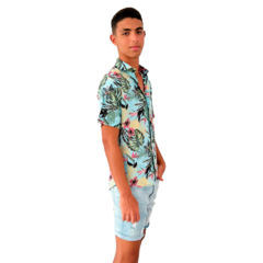 Camisa Hawaiana Celeste - comprar online