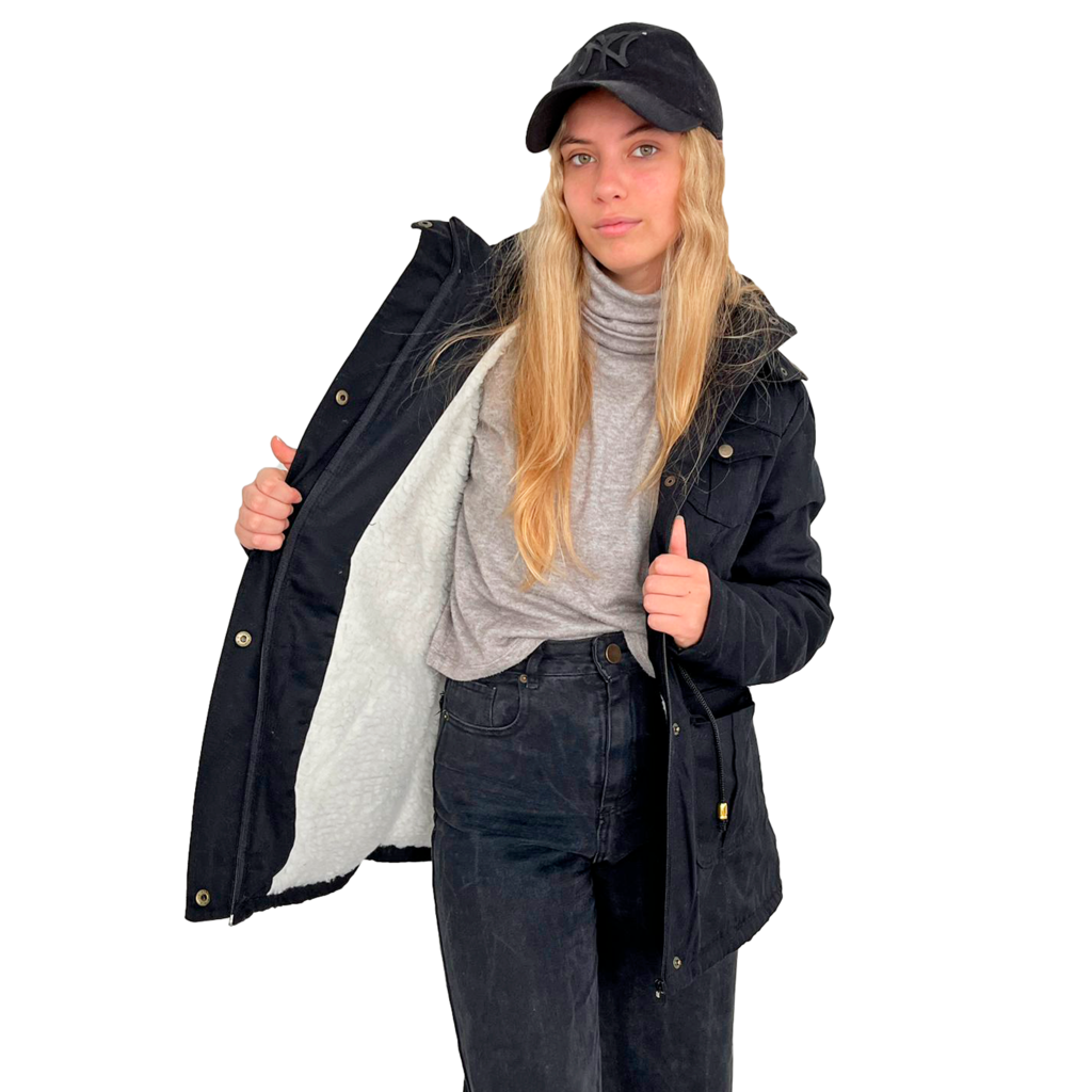 PARKA EVERLAST AIR NEGRA MUJER