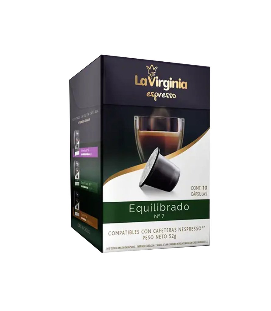 LA VIRGINIA CAPSULAS CAFE EQUILIBRADO X 10 UNI.