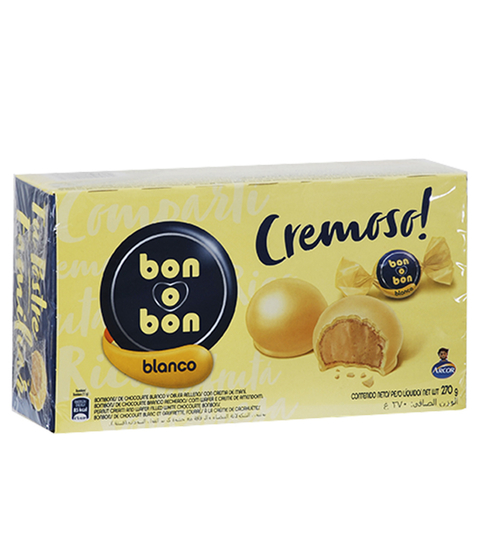 BON O BON CHOCOLATE BLANCO X 270 GR (18 UNID X15G)