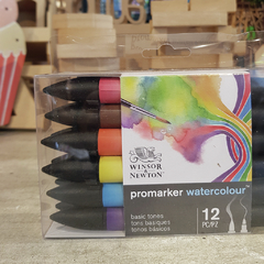 Marcadores Promarker® Watercolor Tonos Básicos x 12 u - Winsor and Newton