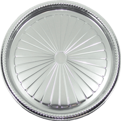 Bandeja metalizada plastica reutilizable - Redonda 37cm - x unid - comprar online