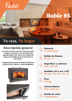 Salamandra Ñuke Roble 85 - tienda online