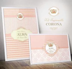 Kit Imprimible Corona Rosa - Pirulero