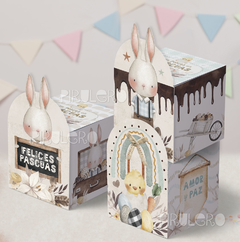 Cajas Cubo imprimibles Pascuas vintage - comprar online