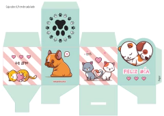 Kit Imprimible Perros y gatos - San valentín - comprar online