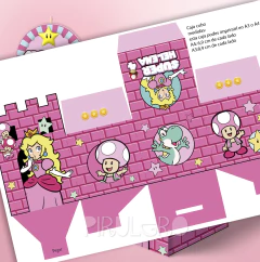 Kit imprimible Princesa Peach Super Mario Bros Rosa - Pirulero