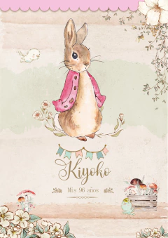 Kit imprimible Peter Rabbit Rosa - tienda online