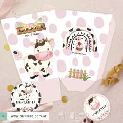 Kit Imprimible Vaca - Vaca Lola Rosa - comprar online