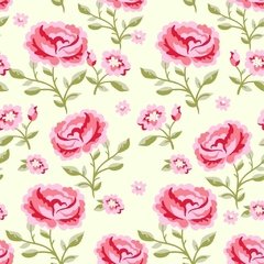 Papel de Parede Adesivo Floral Rosa - 03 - comprar online