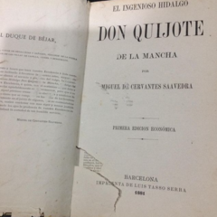 Don Quijote de la Mancha - Miguel de Cervantes Saavedra - Imprenta de Luis Tasso Sierra - Año de edición 1881 - comprar online