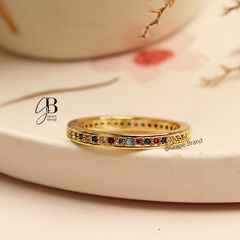 AN 169 - Anillo alianza circonias colores