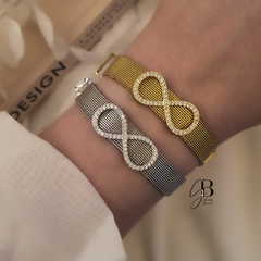 PU 296 - Pulsera cinto con dije charm INFINITO