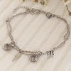 PU 652 - Pulsera doble dije rayo y cubics (ACERO QUIRURGICO)