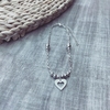 Tobillera Emi Corazón - Acero Blanco Z3